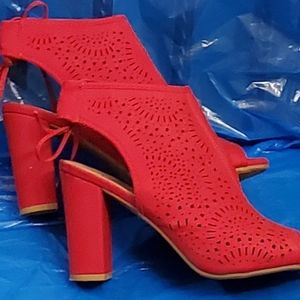 Women's Slingback Heels - Red